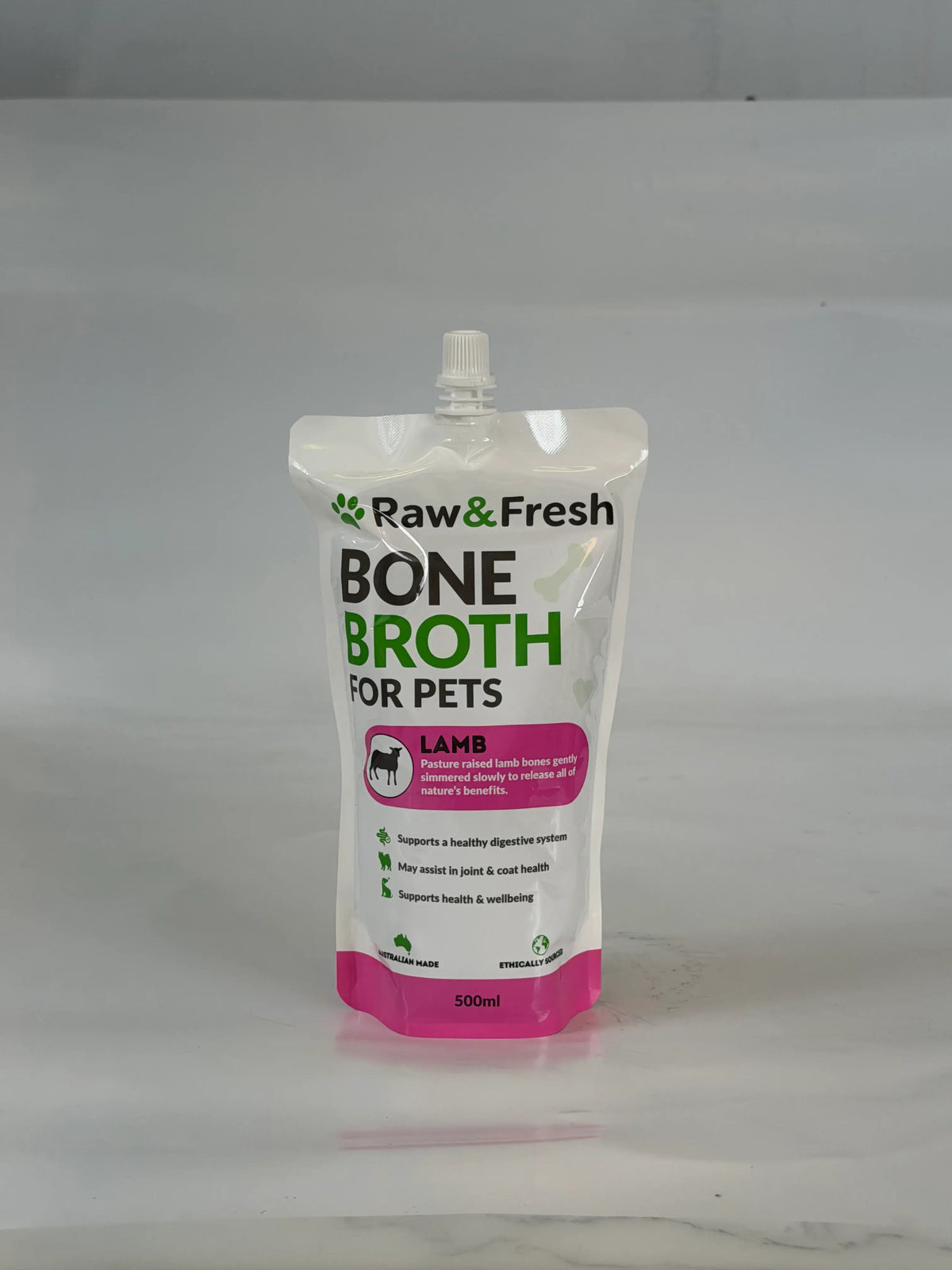 Raw & Fresh Lamb Bone Broth for Pets 500ml