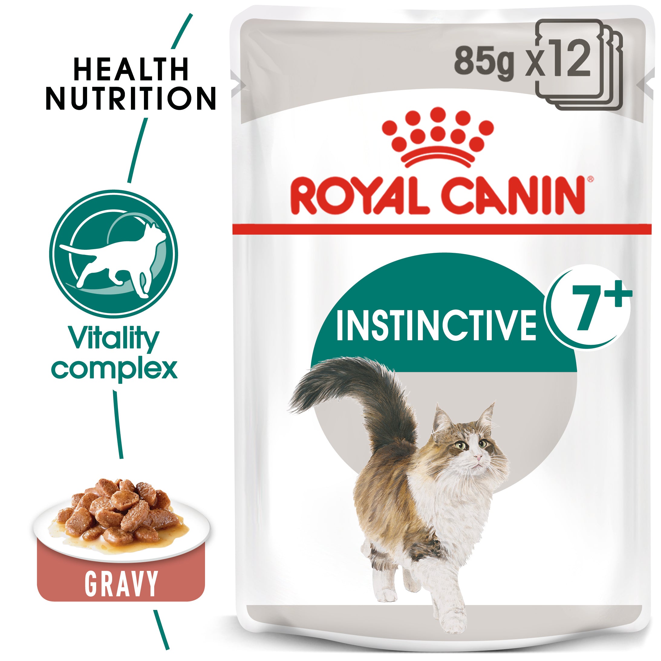 Royal Canin Adult Instinctive 7+ Gravy Wet Cat Food Pouches