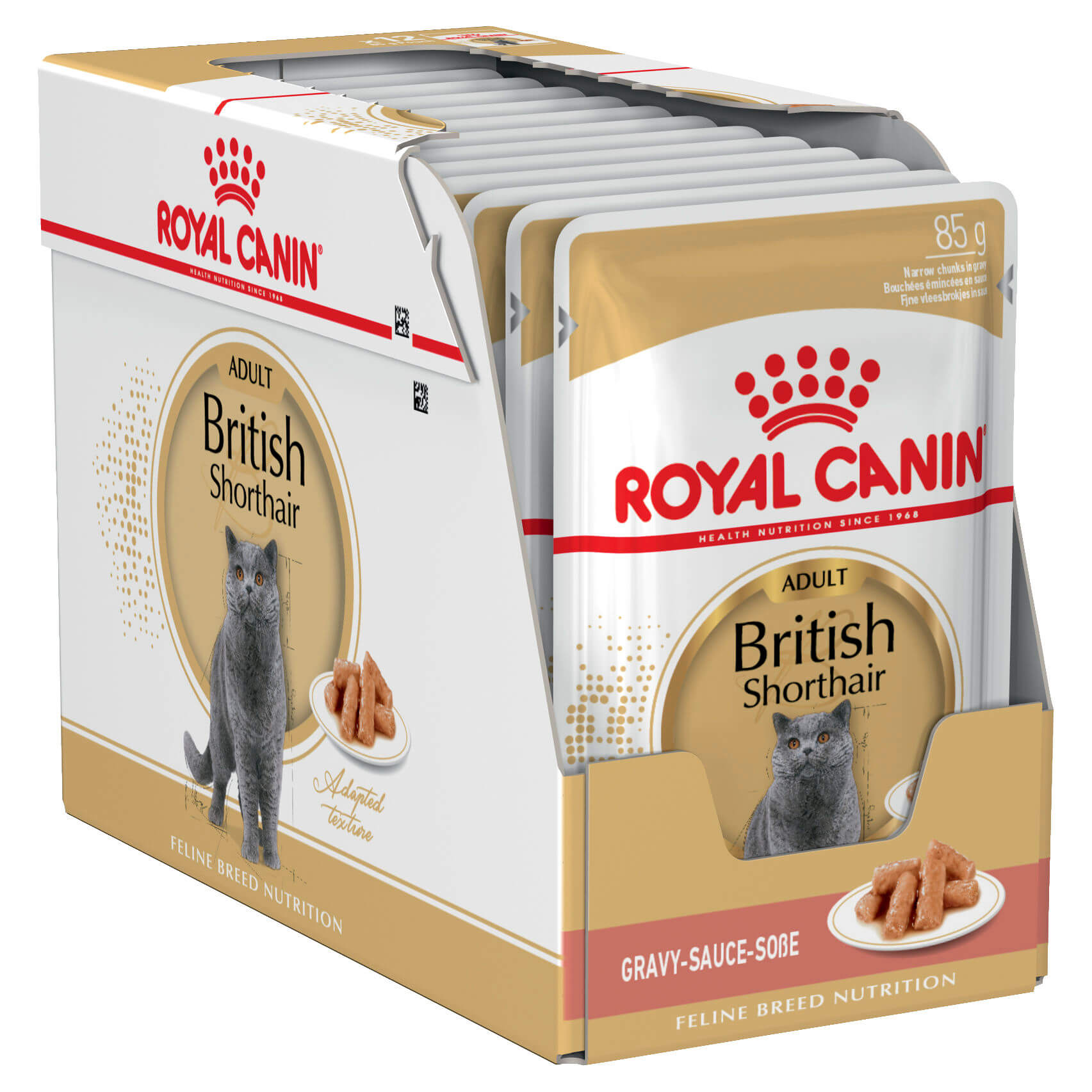 ROYAL CANIN British Shorthair Wet Cat Food Pouches 85gx12