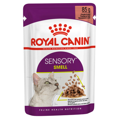 Royal Canin Sensory Smell Jelly Wet Cat Food Pouches 85G x 12