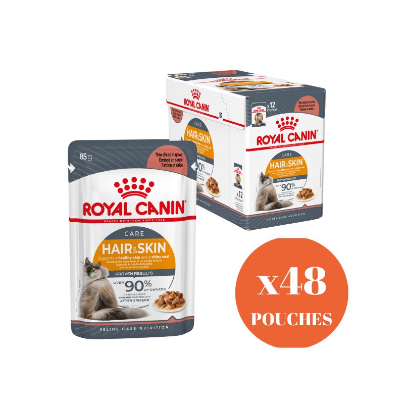 royal canin gravy hair and skin wet cat food 85gx48