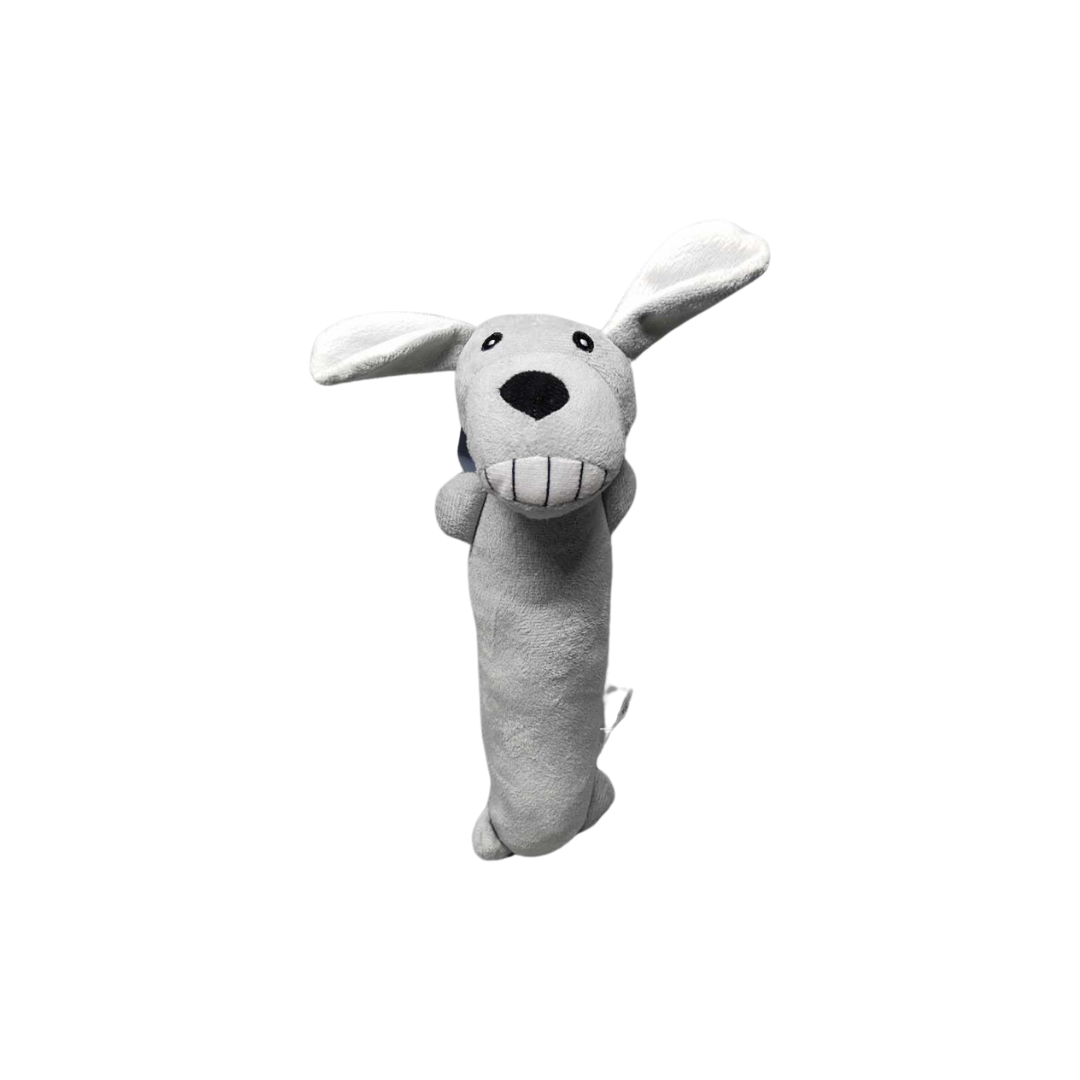 Soft Plush Squeaker Dog Toy Small 28CM grey dog
