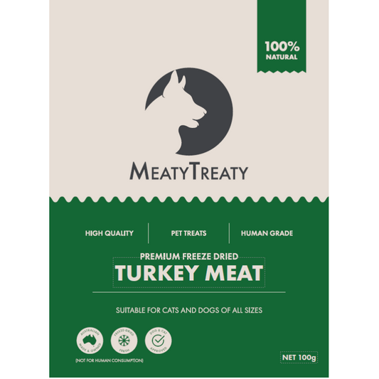 MEATY TREATY Freeze Dried Turkey Raw Treats 80G