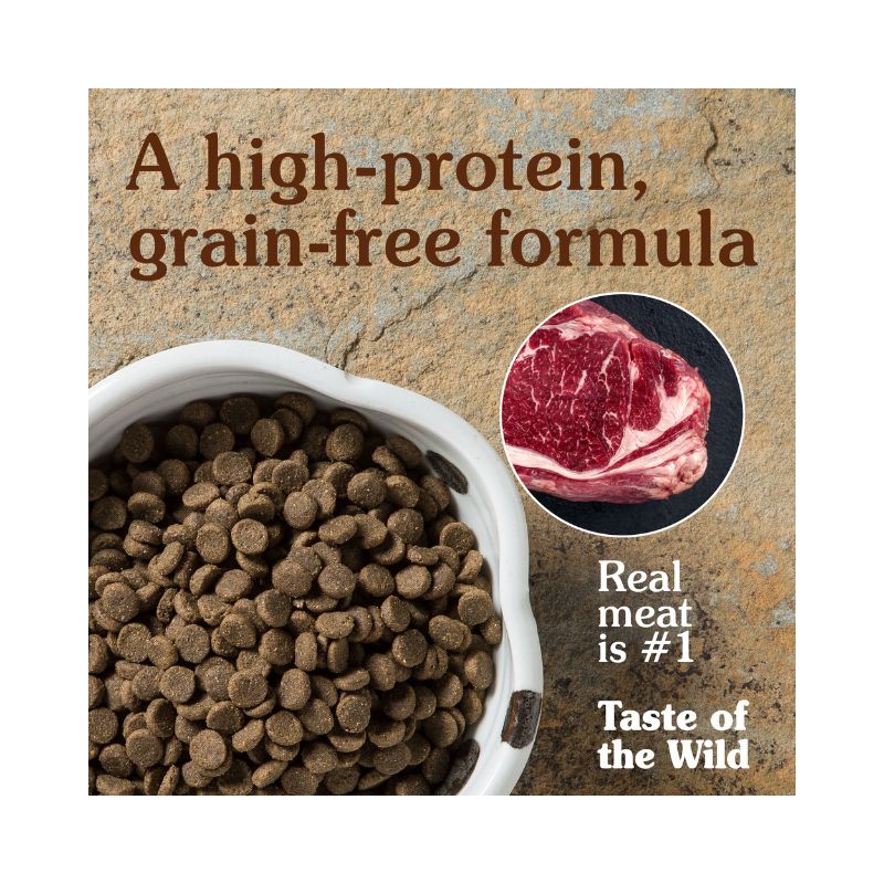 Taste of the Wild Grain Free High Prairie Bison Venison Dry Dog Food kibble and ingredients