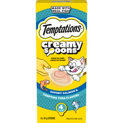 Temptations Creamy Spoons Savoury Salmon And Tempting Tuna Flavour 40g