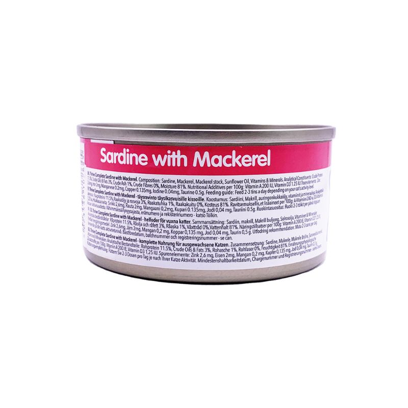 thrive complete sardine with mackerel wet cat food 75g ingredients list
