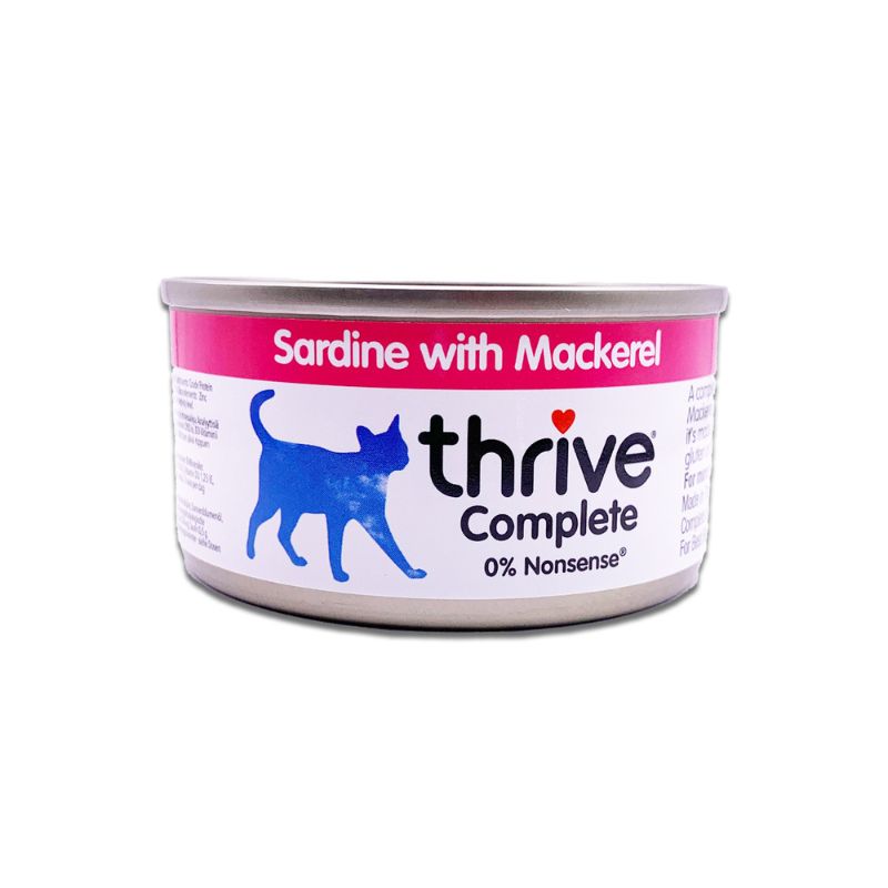 thrive complete sardine with mackerel wet cat food 75g