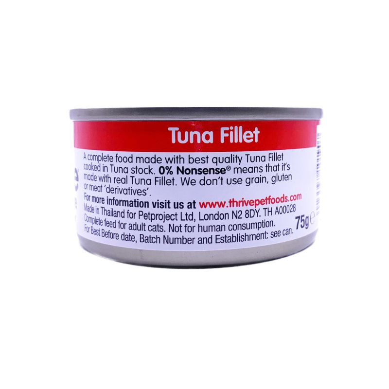 thrive complete tuna fillet wet cat food 75g back