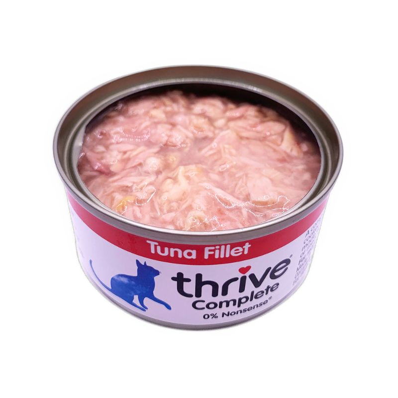 thrive complete tuna fillet wet cat food 75g display