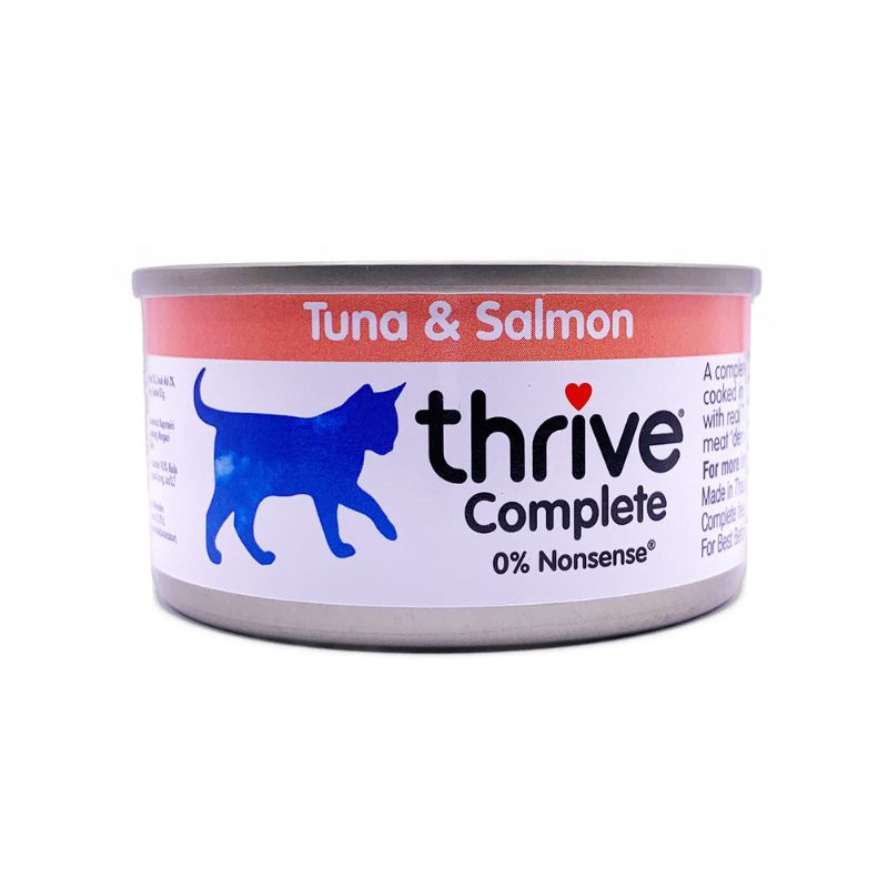 thrive complete tuna and salmon wet cat food 75g