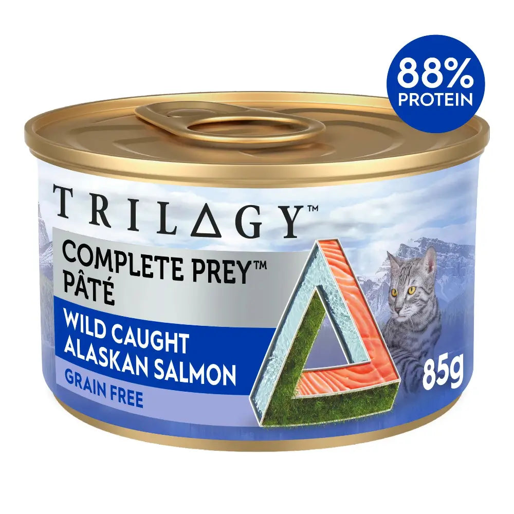 Trilogy complete prey pate grain free alaskan salmon wet cat food all life stage front