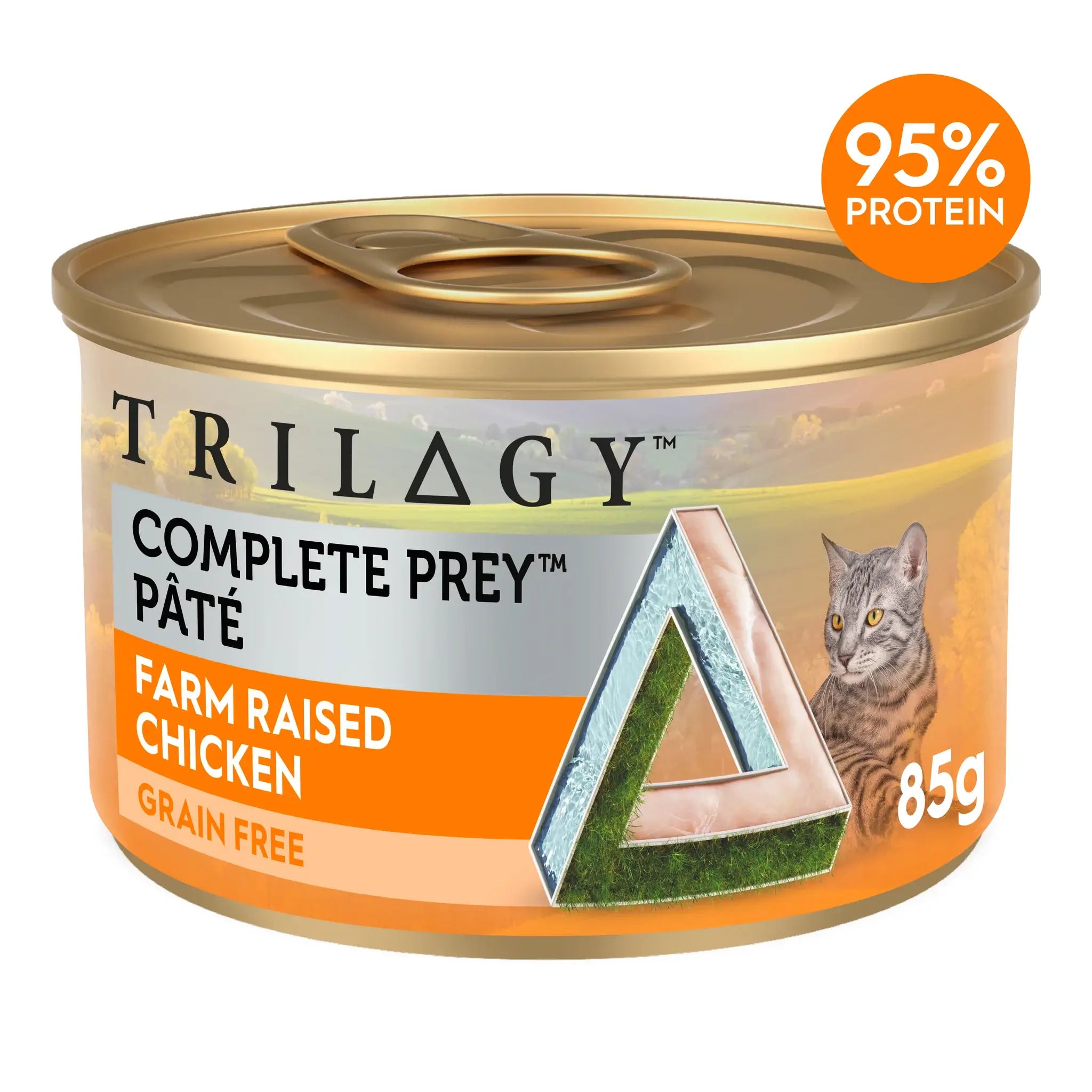 trilogy complete prey pate farm raised chicken grain free wet cat food all life stage front