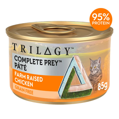 trilogy complete prey pate farm raised chicken grain free wet cat food all life stage