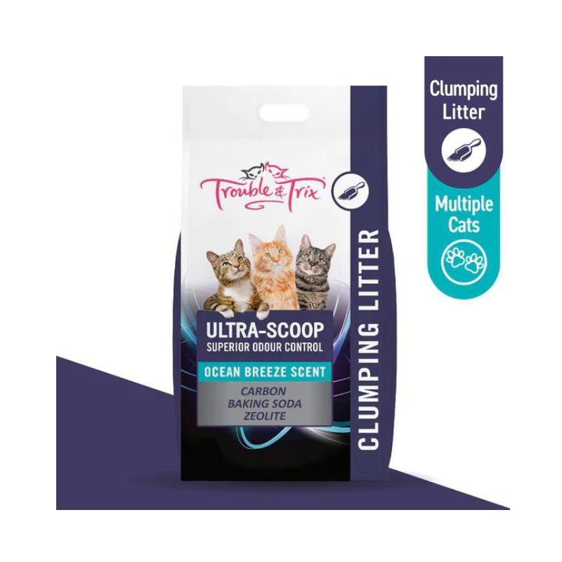 Trouble and Trix Ultra Scoop Cat Litter 10L x 2bags