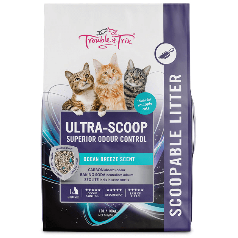 trouble and trix ultra scoop cat litter 10l