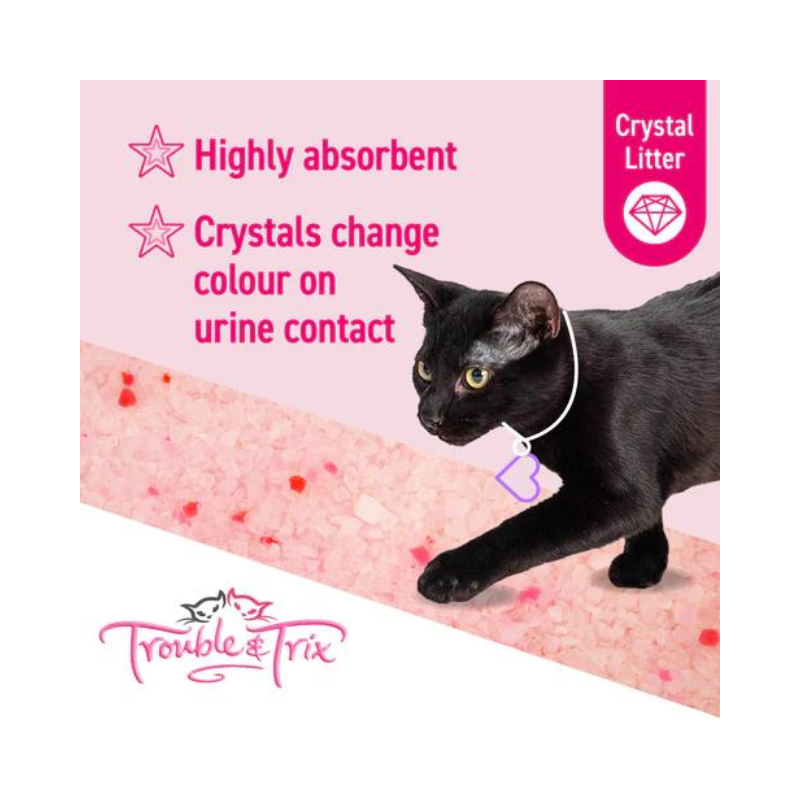 Trouble and Trix AntiBac Crystal Cat Litter Lavender 15L (Click and Collect ONLY)