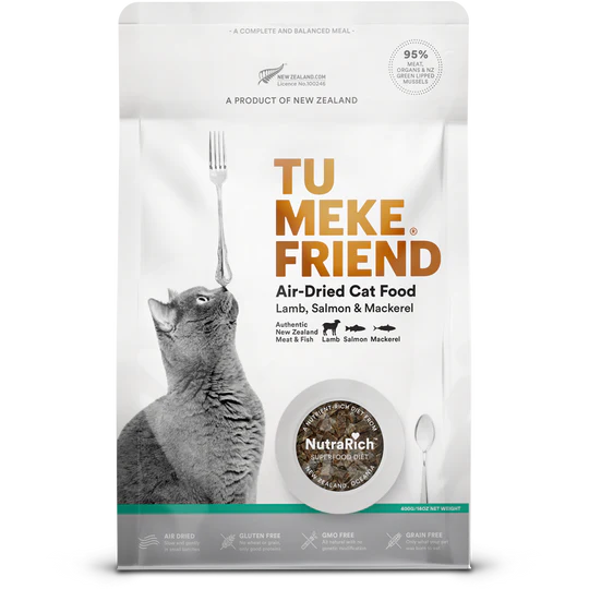 TU MEKE FRIEND Air-Dried Natural Cat Food Lamb, Salmon & Mackerel 400G