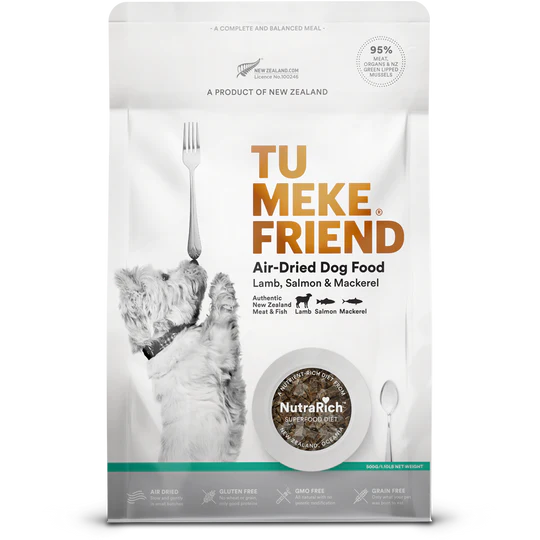 TU MEKE FRIEND Air-Dried Natural Dog Food Lamb, Salmon & Mackerel 500G