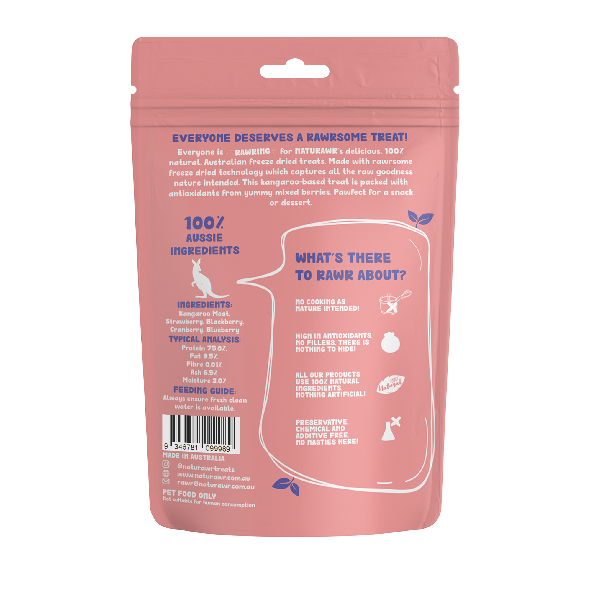 NATURAWR Very Berry Freeze Dried Dogs Treats 50G