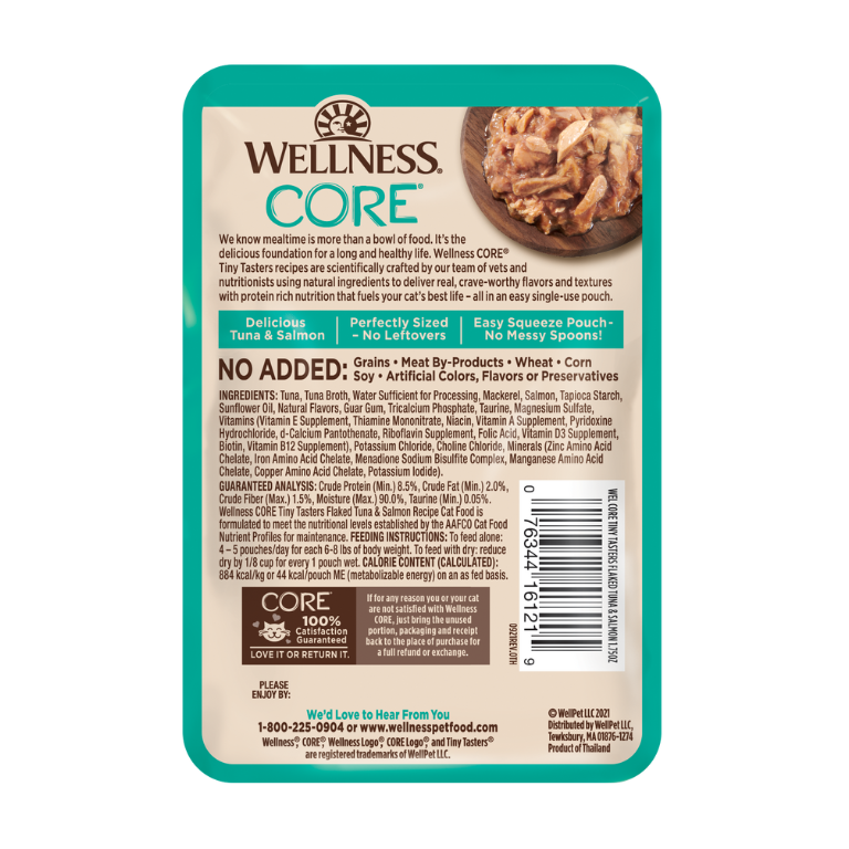 Wellness CORE Tiny Tasters Flaked Tuna & Salmon In Broth Wet Cat Food