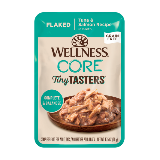 Wellness CORE Tiny Tasters Flaked Tuna & Salmon In Broth Wet Cat Food