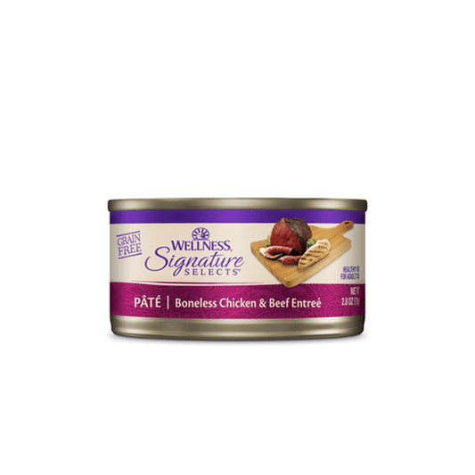 Wellness Signature Selects Pate Boneless Chicken And Beef Entree Wet Cat Food 79g