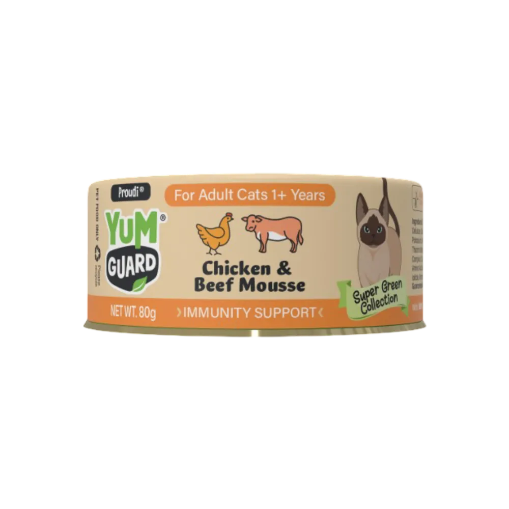 YUMGUARD Immunity Support Chicken & Beef Adult Wet Cat Food front