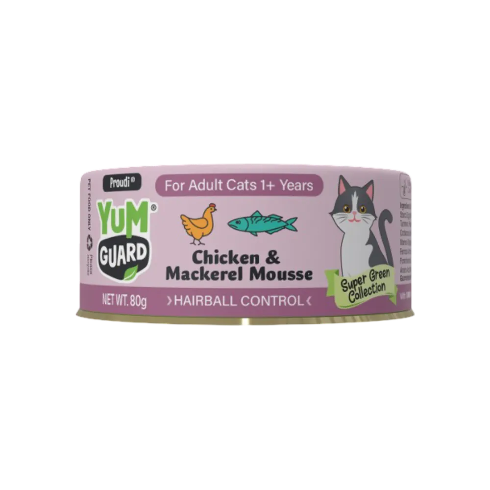YUMGUARD Hairball Control Chicken & Mackerel Adult Wet Cat Food front