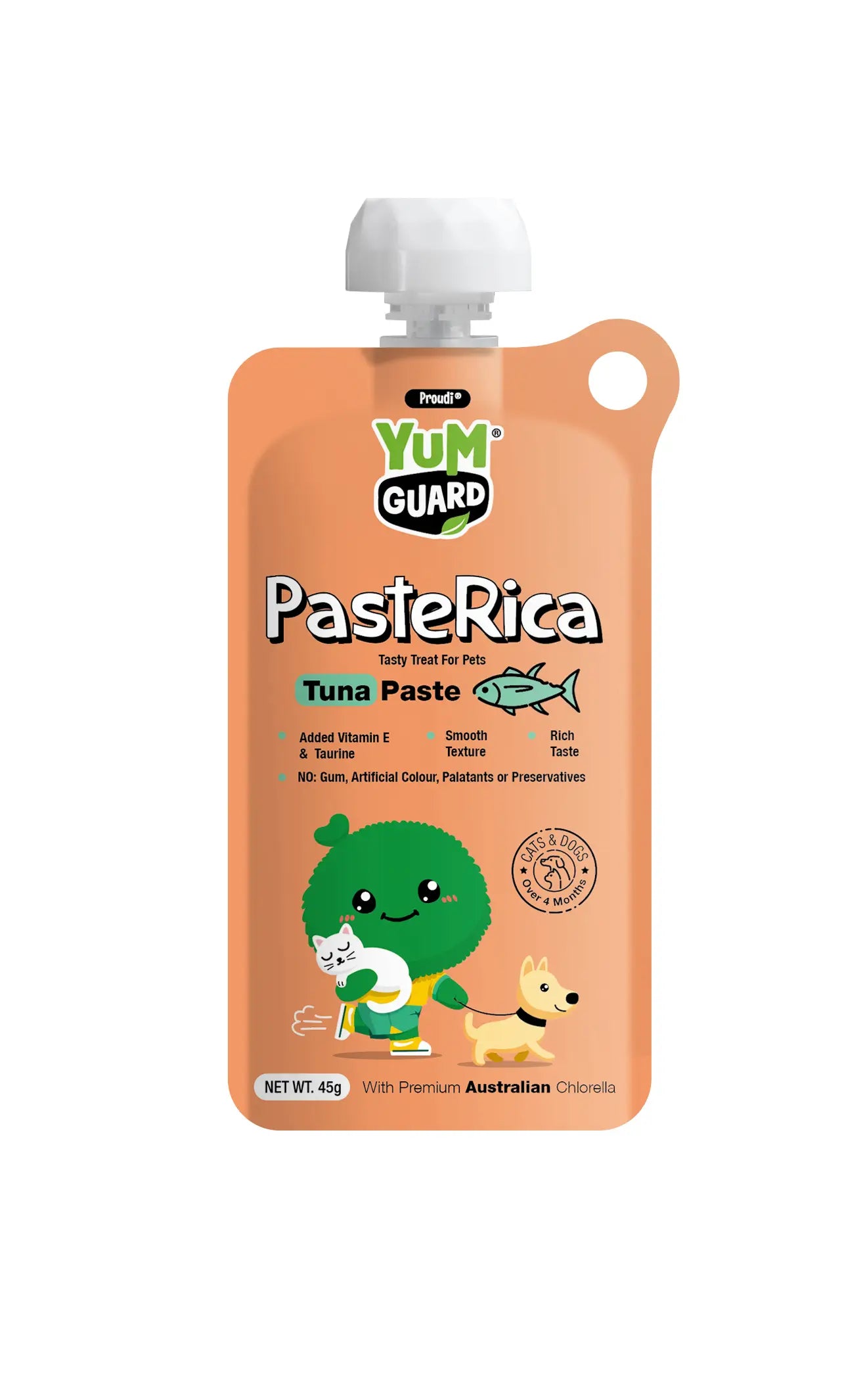 YUMGUARD Paste Rica Hake Paste Treat for Dogs & Cats 45g front