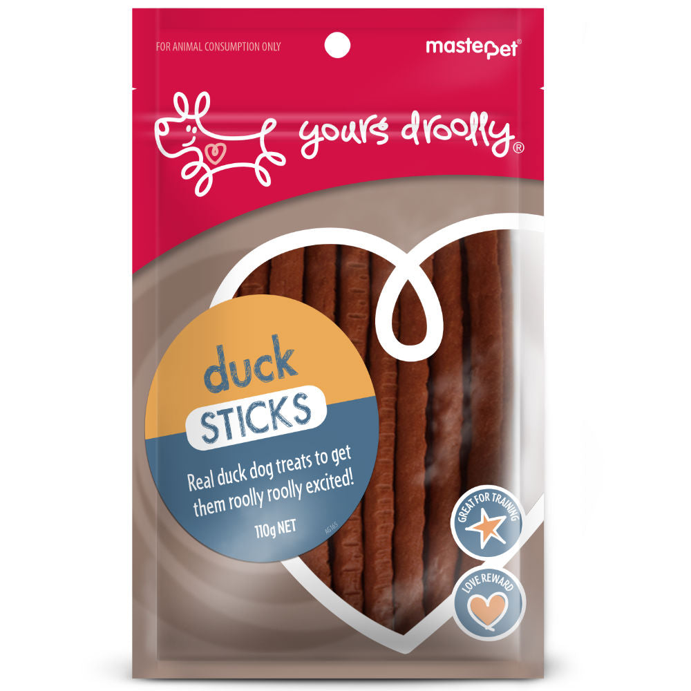 Yours Droolly Duck Sticks Dog Treats 500G