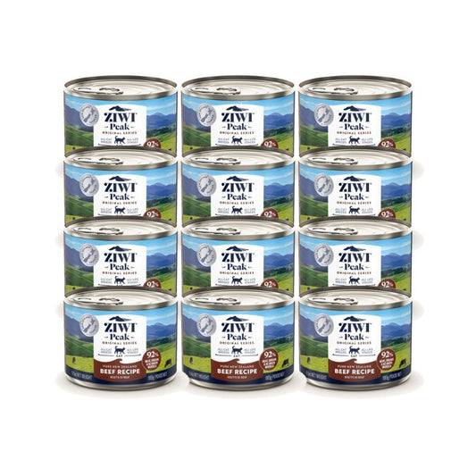 Ziwi Peak Wet Cat Food Beef Canned 185G x 12