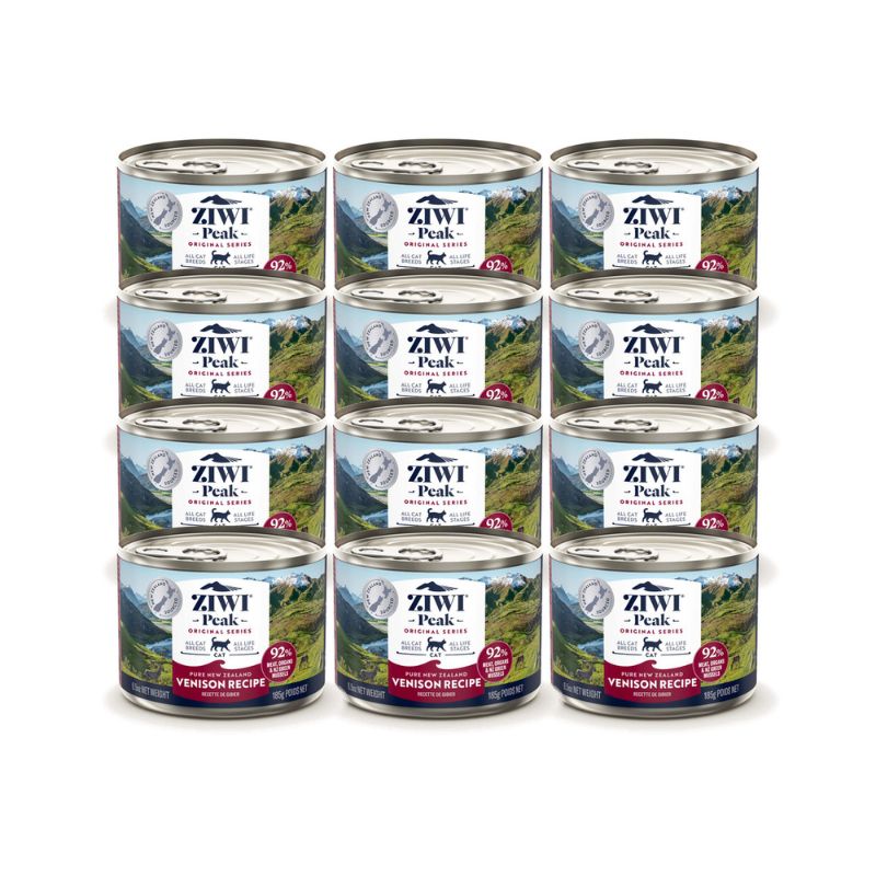 Ziwi Peak Wet Cat Food Venison Canned 185G x 12