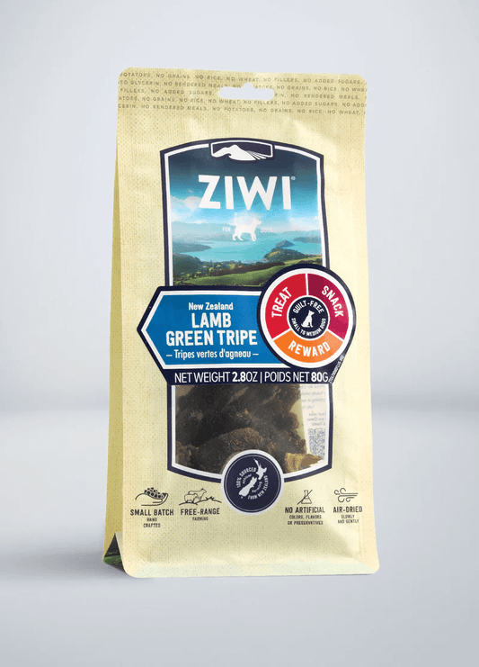 ziwi peak dog treat lamb green tripe 80g