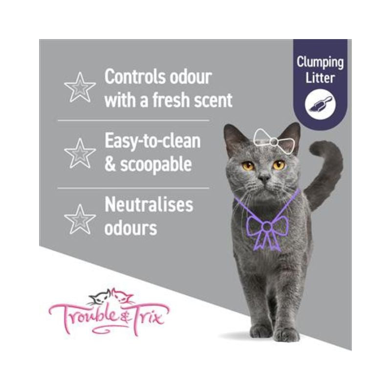 Trouble and Trix Baking Soda Clumping Cat Litter 15L