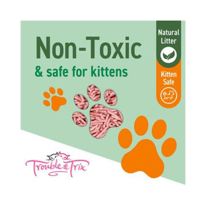 Trouble and Trix Natural Cherry Blossom Cat Litter 10L x 9 Bags *FOR NSW,SA,QLD,ACT METRO AREA ONLY*