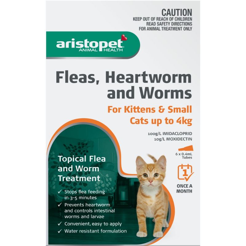 Aristopet Spot Treatment Kittens and Small Cats up to 4KG 6pack