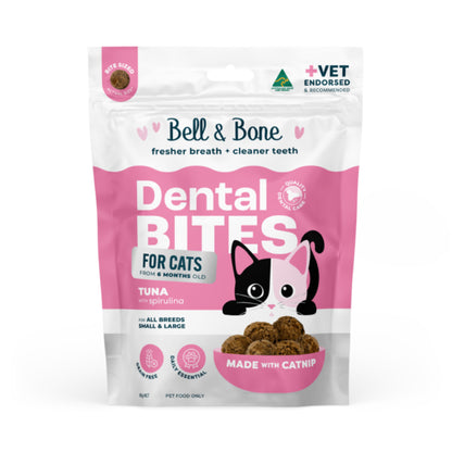 Bell & Bone Dental Bites Tuna With Spirulina Cat Treats 80G