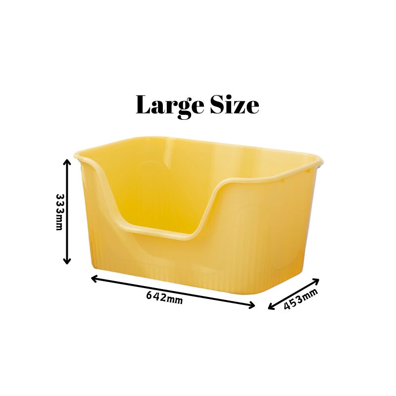 BELOVED PET Open Cat Litter Tray Large Yellow