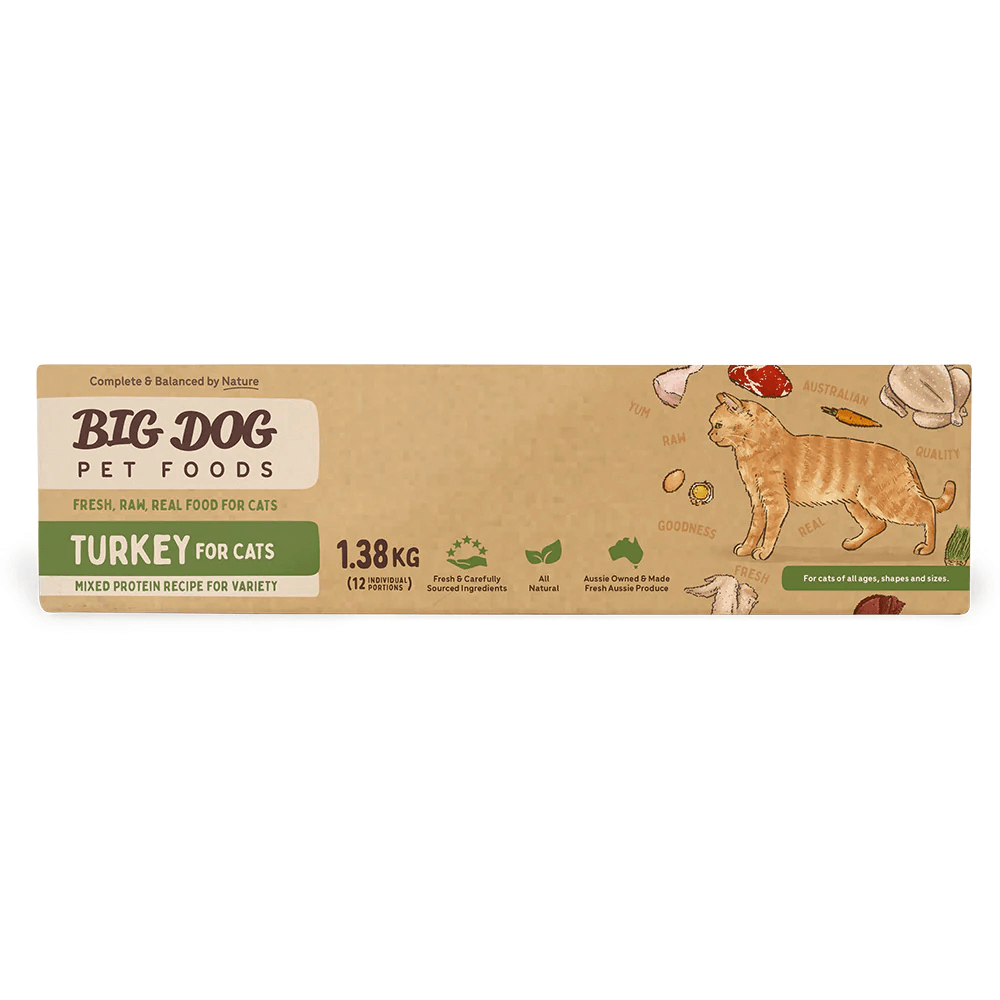 Big Dog Barf Turkey Raw Cat Food 1.38KG