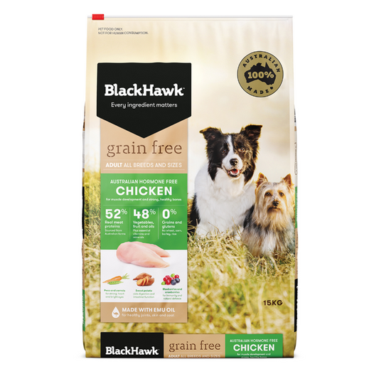 BLACK HAWK Grain Free Dry Dog Food Chicken 15KG