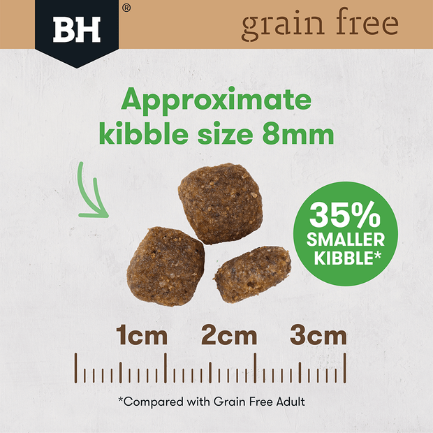 BLACK HAWK Grain Free Dry Dog Food Small Breeds Chicken 7KG kibble size