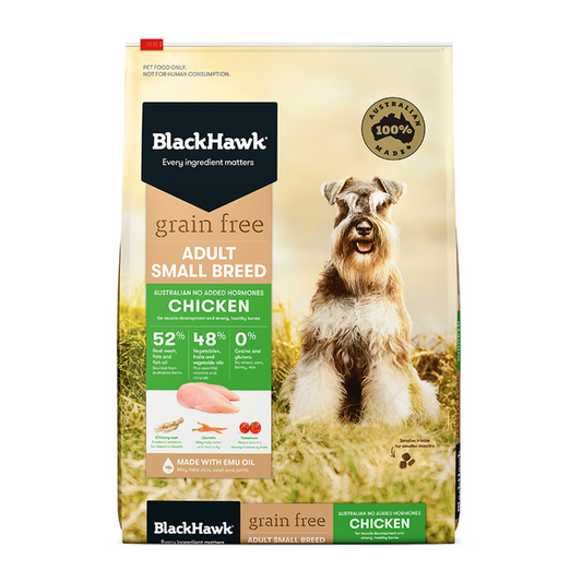 BLACK HAWK Grain Free Dry Dog Food Small Breeds Chicken 7KG