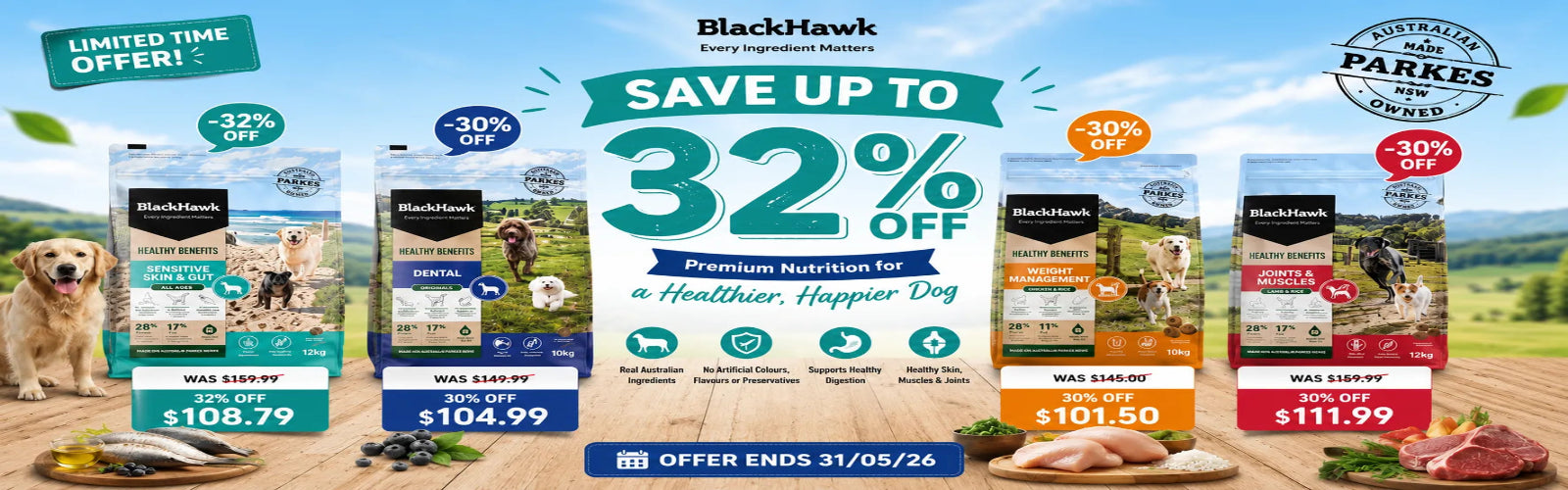 black hawk healthy benefit dog food upto 32% off
