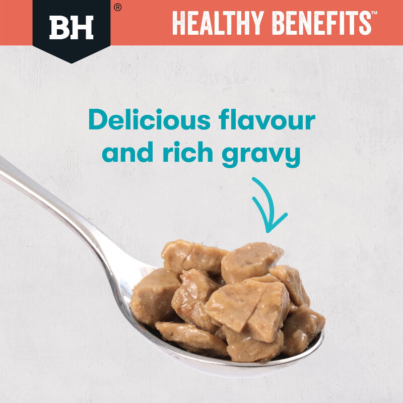 Black Hawk Healthy Benefits Chicken Whitefish Gravy Wet Indoor Adult Cat Food display