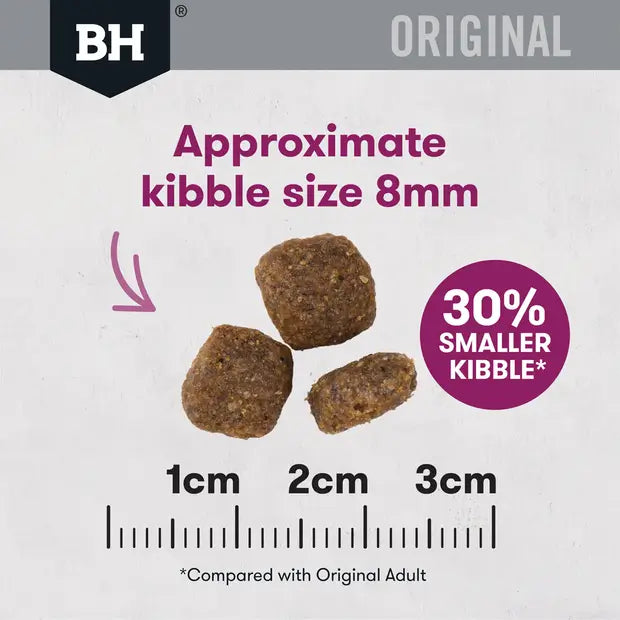 Black Hawk Original Dry Dog Food Small Breed Lamb & Rice kibble size