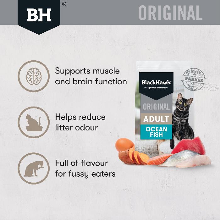 Black Hawk Ocean Fish Original Adult Dry Cat Food 4KG