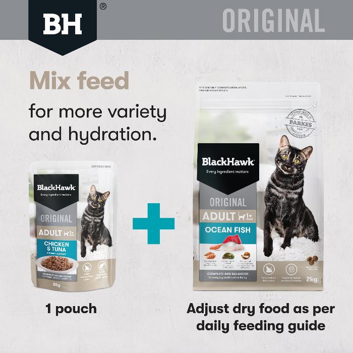 Black Hawk Ocean Fish Original Adult Dry Cat Food 4KG
