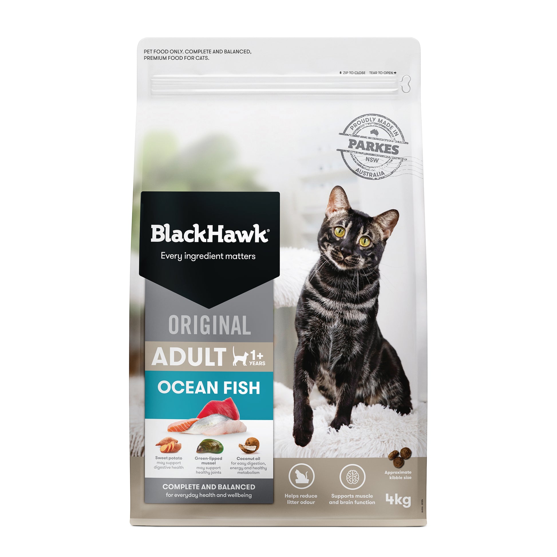 Black Hawk Ocean Fish Original Adult Dry Cat Food 4KG