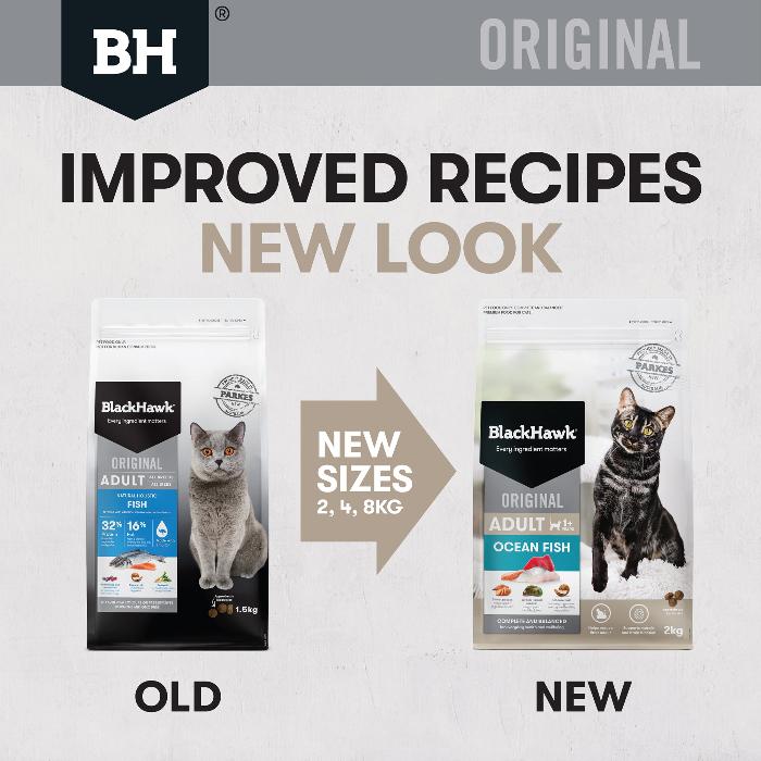 Black Hawk Ocean Fish Original Adult Dry Cat Food 4KG