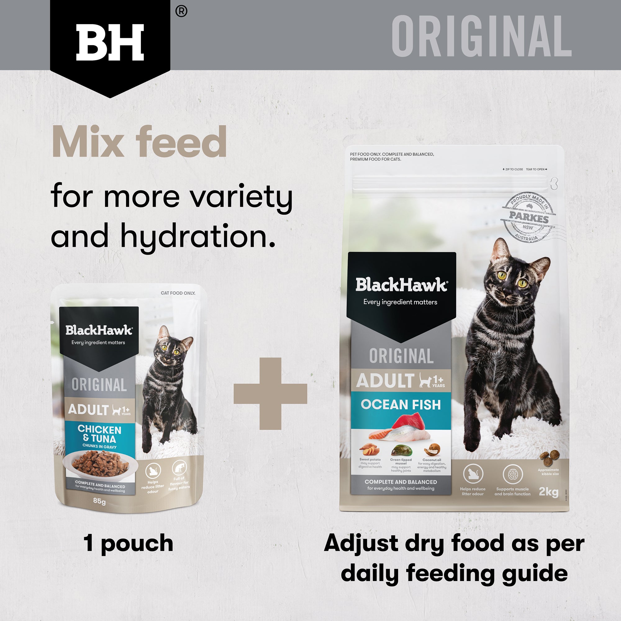 Black Hawk Chicken & Tuna Gravy Adult Wet Cat Food 85G x 12